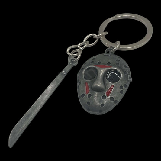 Jason Vorhees Mask & Machete Keychain