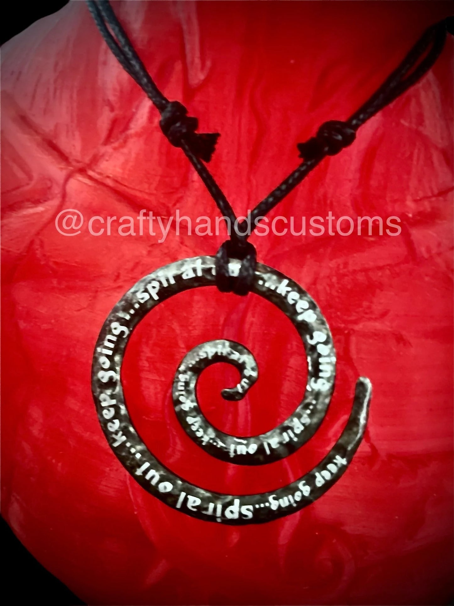 TOOL - Spiral Out Engraved Necklace Pendant