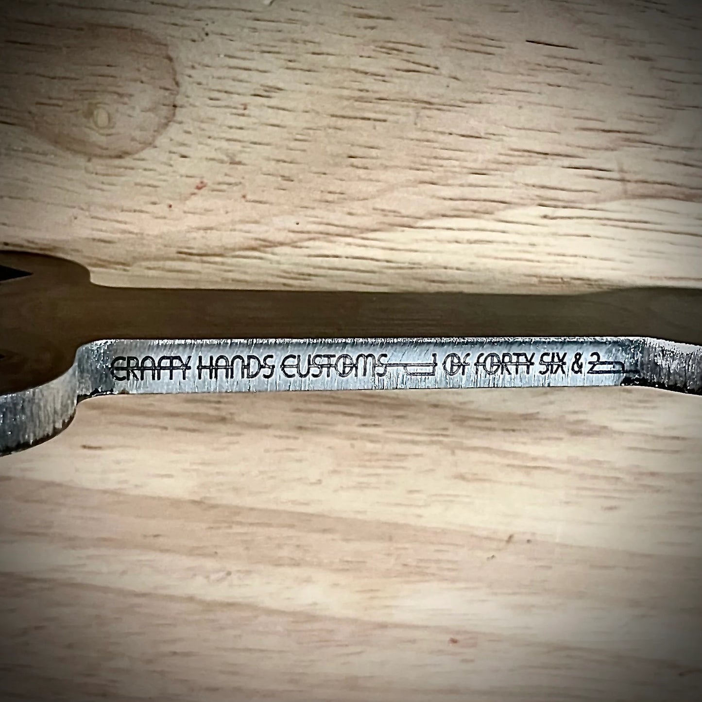 TOOL - 10mm Usable Wrench - Engraved 1/4" Steel [Serialized 1 through Forty Six & 2]