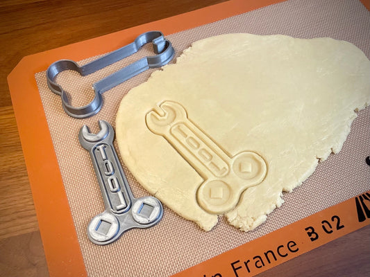 TOOL - Wrench Logo Cookie Cutter + Stamp