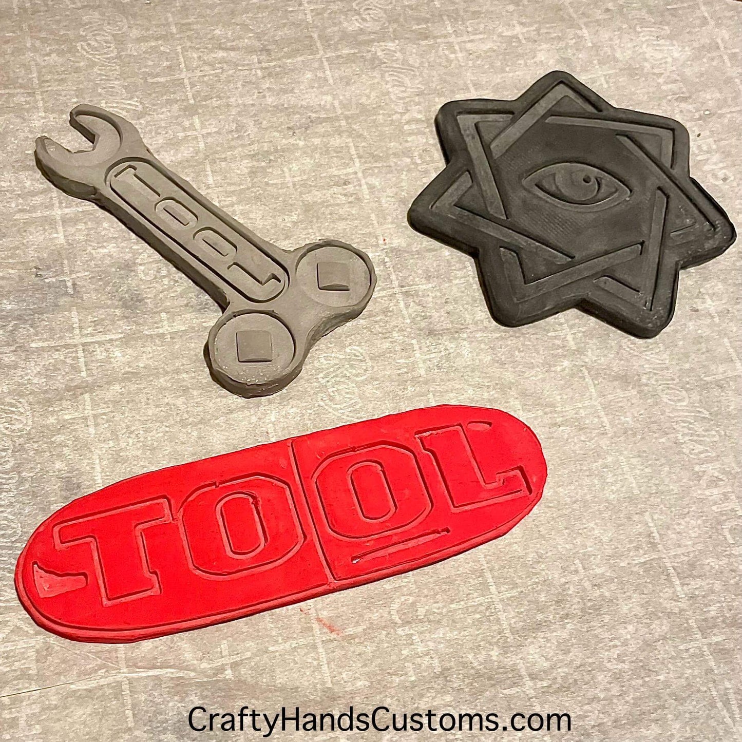 TOOL - Cookie Cutters + Stamp (Wrench, Pill, Heptagram)