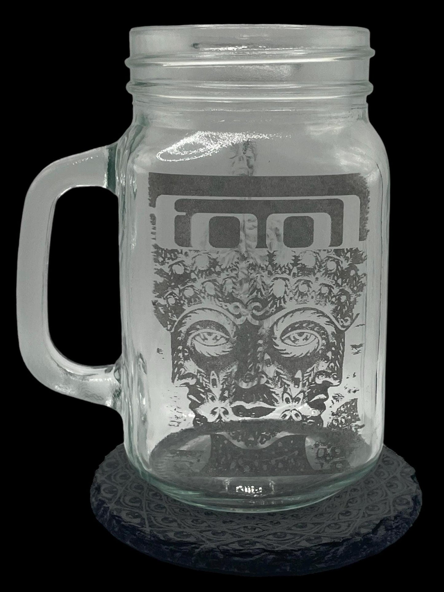 TOOL 10K Specter Glass Mason Jar Mug w/ Eye Coaster